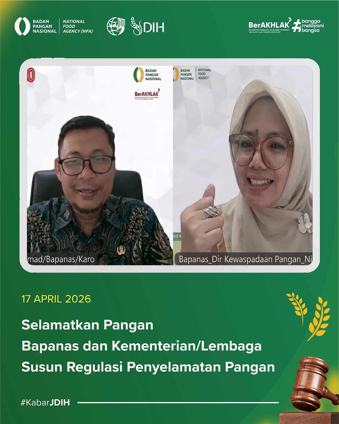 Selamatkan Pangan Bapanas dan Kementerian/Lembaga Susun Regulasi Penyelamatan Pangan